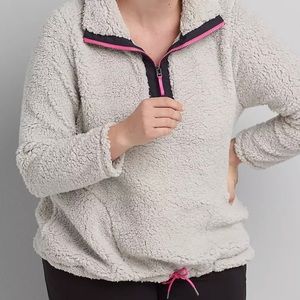 Lane Bryant 1/4 Zip Sherpa Pullover Size 22/24